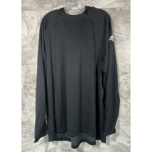Adidas AEROREADY Long Sleeve Hoodie Men's 2XL Charcoal Gray Athleisure